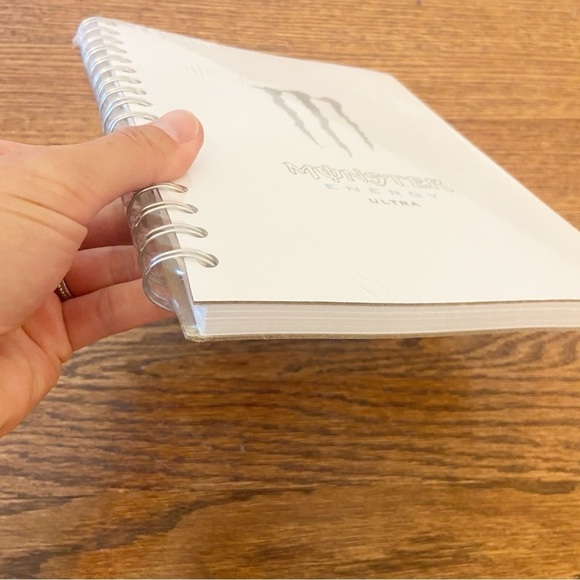 NWTs Monster Energy Co. | White Monster Energy Ultra spiral Notebook/ Journal - Picture 3 of 8